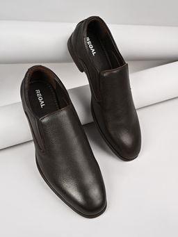 REGAL - Brown Mens Formal Classic Leather Slip On Loafers