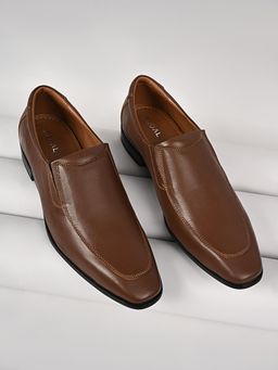 REGAL - Tan Mens Formal Workwear Leather Slip On Loafers