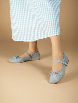 Theater - Womens Dorothy Corduroy Blue Ballerinas