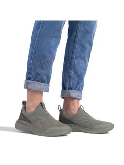 Neeman's - Mens Grey Mono Curve Slip Ons Walking Shoes