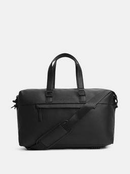 Jack & Jones - Black PU Premium Duffle Bag With Detachable Strap