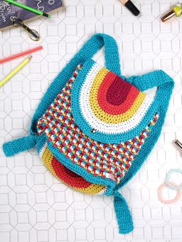 Magic Needles - Handmade Cotton Backpack - Multi-Color