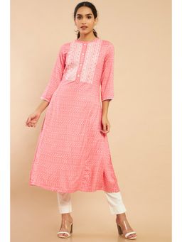 Soch - Women Pink Printed Kurta