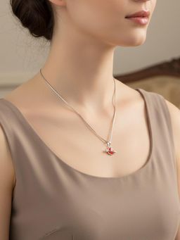 925 SILLER - Heart Chain Sterling Silver Pendant