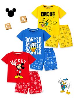 Kuchipoo - Boys Printed T-shirt and Short - Multi-Color (Pack Of 3)