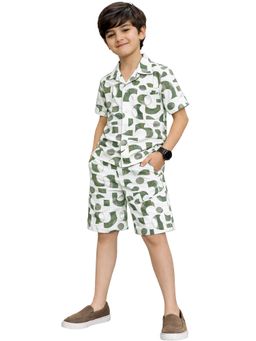 Kuchipoo - Boys Printed Shirt and Short - Green