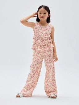 GAP - Girls Floral Print Mid Rise Trousers