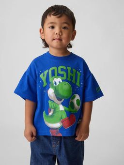 GAP - Boys Super Mario Drop-Shoulder Crew Neck Tee