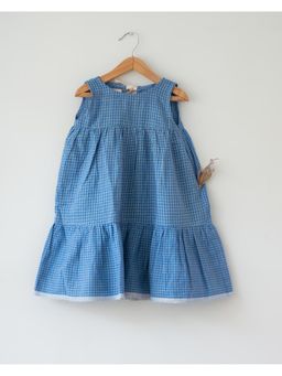 Love the world today - Daydreamer Blue Checks Maxi Dress