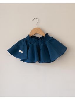 Love the world today - Round and Round Twirl Skirt In Blue Handwoven Cotton