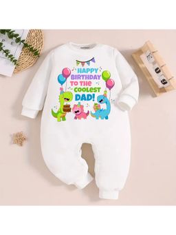 KNITROOT - Dad Birthday Theme Happy Birthday Coolest Dad Text Romper