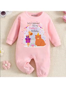 KNITROOT - Dad Birthday Theme Let's Celebrate It's My Daddy's Text Romper