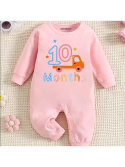 KNITROOT - Car Theme 10 Month Text Romper - Pink (12-18 Months)