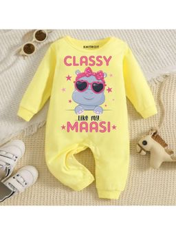 KNITROOT - Maasi Theme If You Think Classy Like My Maasi Text Romper - Yellow