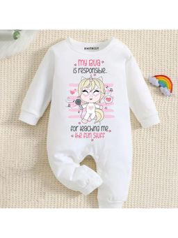 KNITROOT - Bua Theme My Bua Is Responsible For Teaching Me The Fun Stuff Text Romper