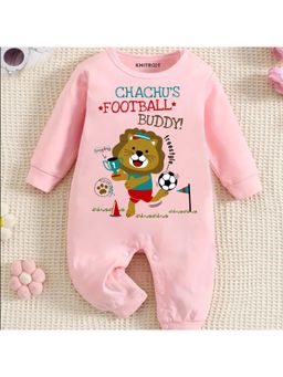 KNITROOT - Chachu Theme Chachas' Football Buddy Text Romper - Pink