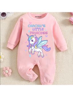 KNITROOT - Chachu Theme Chachas' Little Princess Text Romper - Pink