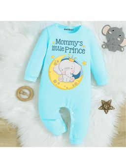 KNITROOT - Mom Theme Mommy's Little Princess Text Romper - Blue