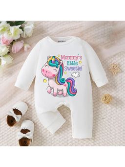 KNITROOT - Mom Theme Mommy's Little Sweetie Text Romper - White