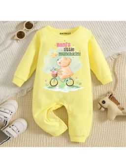 KNITROOT - Nani Theme Nani's Little Munchkin Text Romper - Yellow