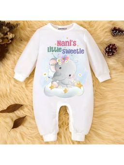 KNITROOT - Nani Theme Nani's Little Sweetie Text Romper - White