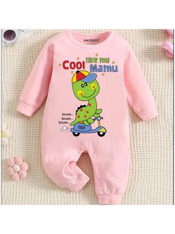 KNITROOT - Mamu Theme Cool Like My Mamu Text Romper - Pink