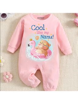 KNITROOT - Nanu Theme Cool Like My Nanu Text Romper - Pink