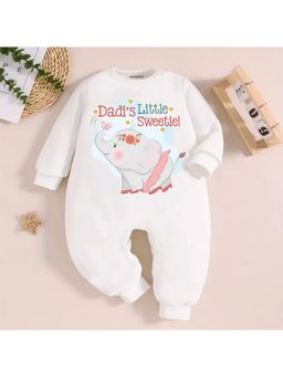KNITROOT - Dadi Theme Dadi's Little Sweetie Text Romper - White