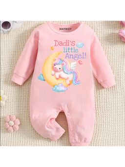 KNITROOT - Dadi Theme Dadi's Little Angel Text Romper - Pink