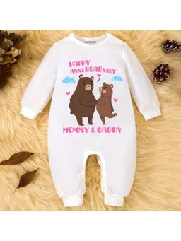 KNITROOT - Anniversary Theme Happy Anniversary Mommy and Daddy Text Romper