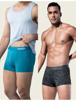 DaMENSCH - Men Multi-Color Modal Abstract Trunks (Pack of 2)