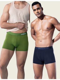 DaMENSCH - Men Multi-Color Modal Solid Trunks (Pack of 2)