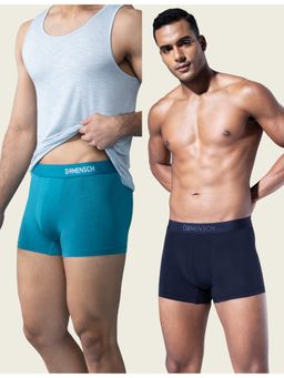 DaMENSCH - Men Multi-Color Modal Solid Trunks (Pack of 2)