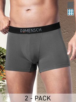 DaMENSCH - Men Multi-Color Modal Abstract Trunks (Pack of 2)