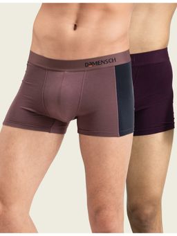 DaMENSCH - Men Multi-Color Modal Solid Trunks (Pack of 2)