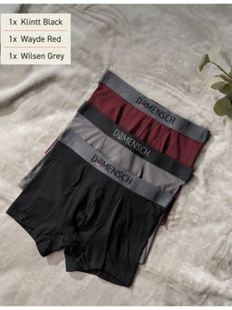 DaMENSCH - Men Multi-Color Modal Solid Trunks (Pack of 3)