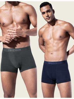 DaMENSCH - Men Multi-Color Modal Solid Trunks (Pack of 2)
