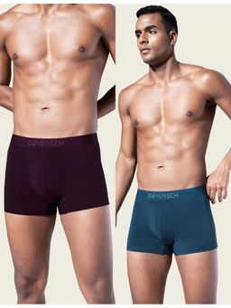 DaMENSCH - Men Multi-Color Modal Solid Trunks (Pack of 2)