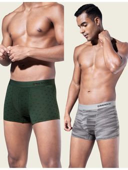 DaMENSCH - Men Multi-Color Modal Abstract Trunks (Pack of 2)