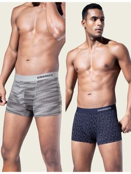 DaMENSCH - Men Multi-Color Modal Abstract Trunks (Pack of 2)