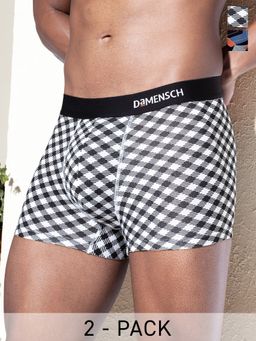 DaMENSCH - Men Multi-Color Modal Abstract Trunks (Pack of 2)