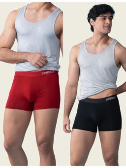 DaMENSCH - Men Multi-Color Modal Solid Trunks (Pack of 2)