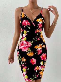 Outzidr - Multi Wrap Floral Dress