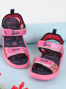 Kidsville - Kids Girls Barbie Printed Pink Sandals