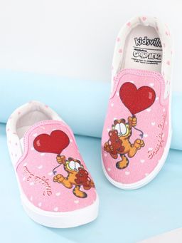 Kidsville - Kids Girls Garfield Printed Pink Canvas