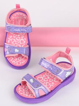 Kidsville - Kids Girls Hello Kitty Printed Purple Sandals