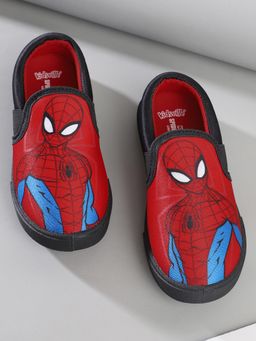 Kidsville - Kids Boys Spiderman Printed Red Canvas