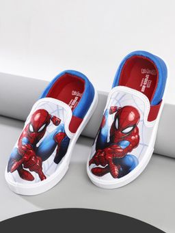 Kidsville - Kids Boys Spiderman Printed White Canvas