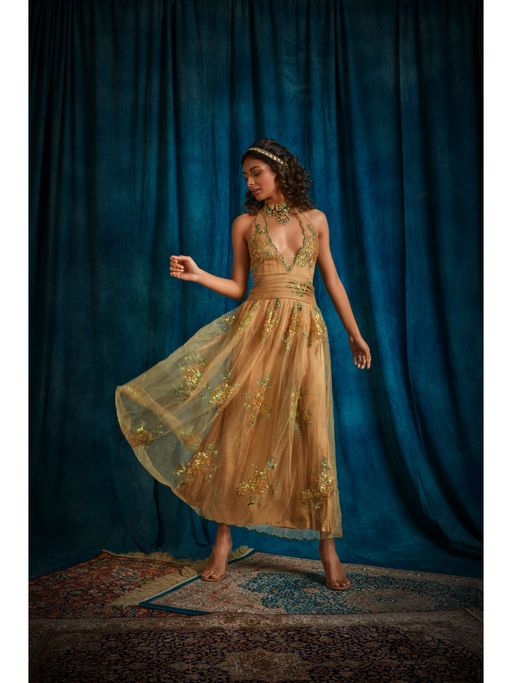 slim fit dress slacks Golden Girl Sleeveless Dress – Czarina main image 0