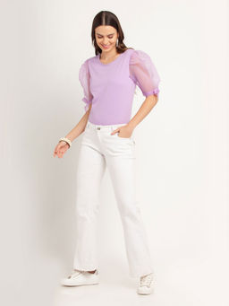 Zink London - Womens Lavender Solid Top